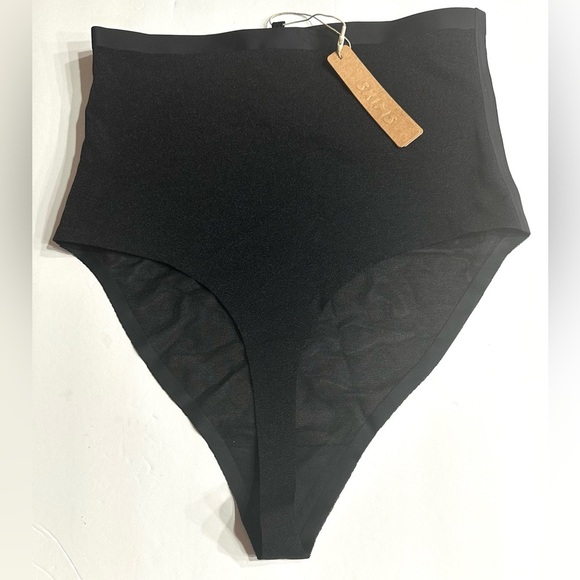 NEW, SKIMS Women’s L Sheer Sculpt High Waisted Thong Light Shapewear Onyx Black - Picture 2 of 9